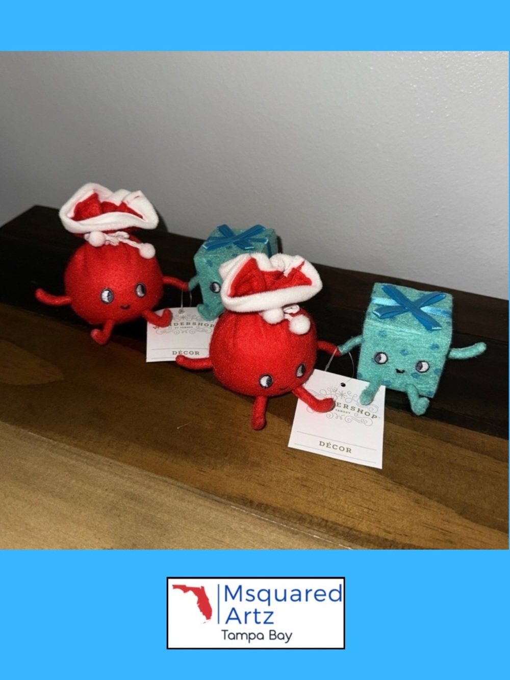 Target Wondershop Christmas Santa Gift Present Set of 2 NWT Holiday Decor